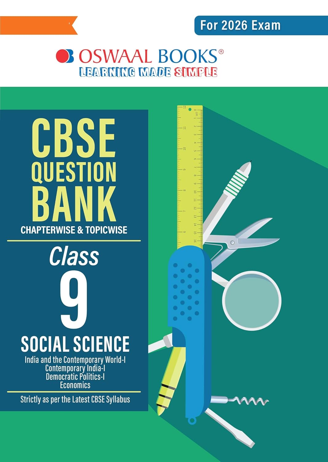 Oswaal CBSE Question Bank English, Mathematics, Science & Social Science For Class 9 - Set of 4 Books - Latest for 2026 Board Exams