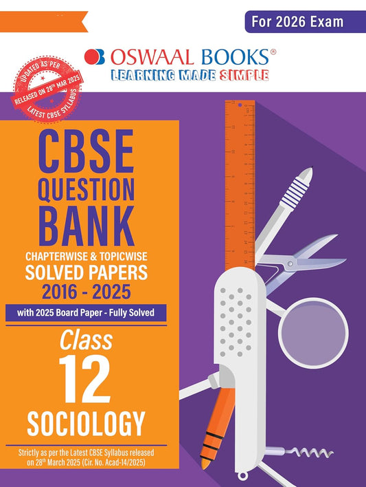 Oswaal CBSE Question Bank Sociology For Class 12 - Latest for 2026 Board Exams