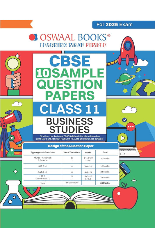 Oswaal CBSE Sample Question Papers Business Studies for Class 11 - Latest for 2025 Board Exam's