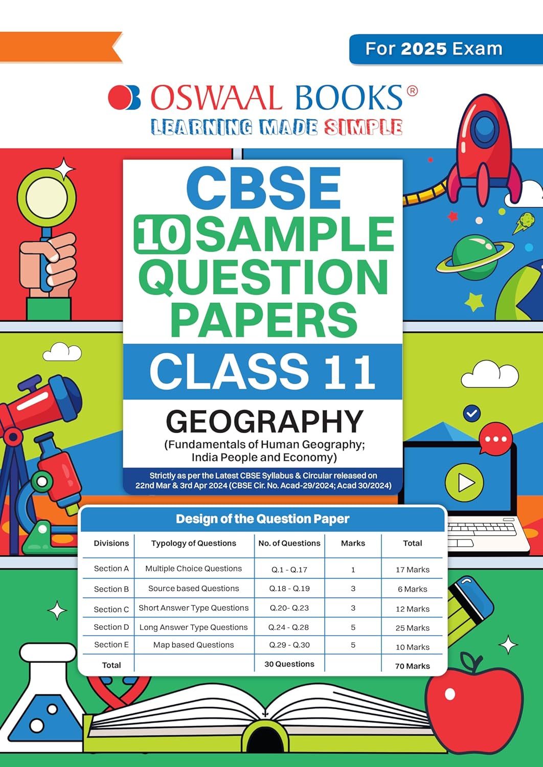 Oswaal CBSE Sample Question Papers Geography for Class 11 - Latest for 2025 Board Exam's