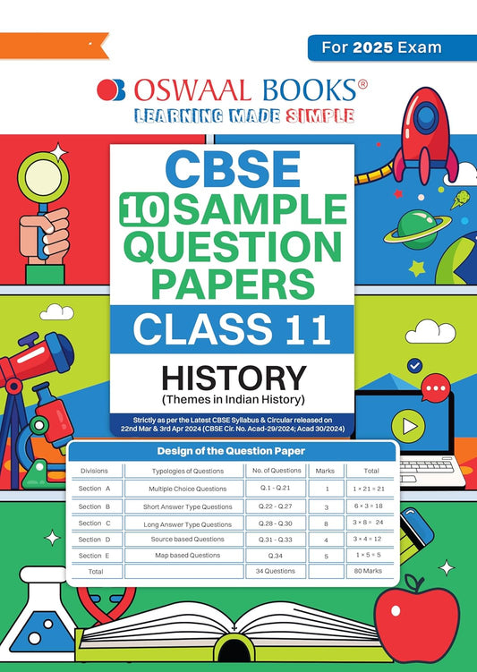 Oswaal CBSE Sample Question Papers History for Class 11 - Latest for 2025 Board Exam's