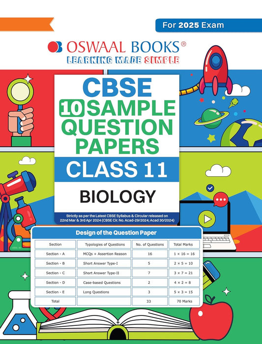 Oswaal CBSE Sample Question Papers Biology for Class 11 - Latest for 2025 Board Exam's