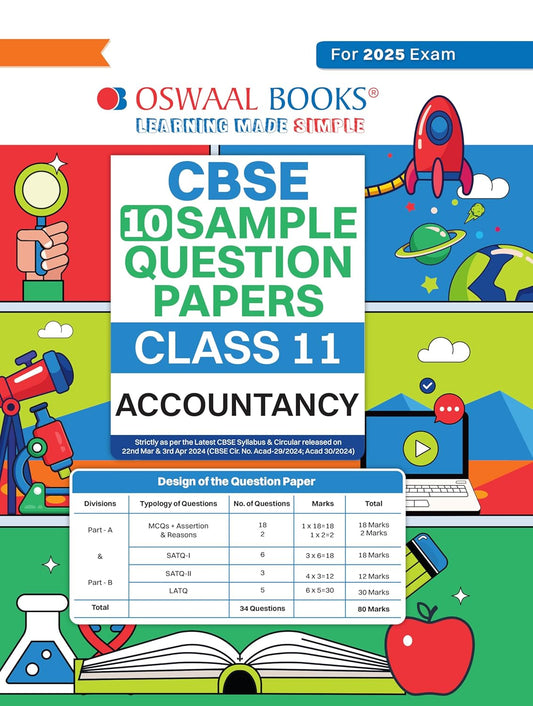 Oswaal CBSE Sample Question Papers Accountancy for Class 11 - Latest for 2025 Board Exam's