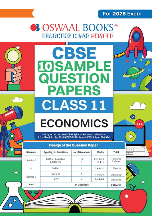 Oswaal CBSE Sample Question Papers Economics for Class 11 - Latest for 2025 Board Exam's