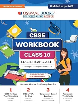 Oswaal CBSE Workbook English Language and Literature For Class 10 - Latest for 2024-25 Session