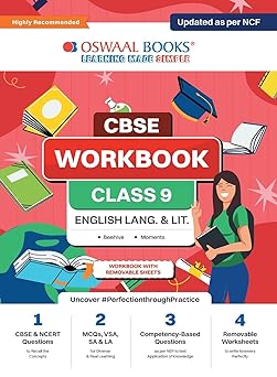 Oswaal CBSE Workbook English Language and Literature For Class 9 - Latest for 2024-25 Session