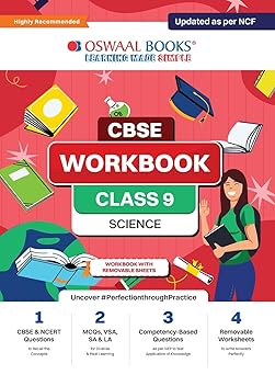 Oswaal CBSE Workbook Science For Class 9 - Latest for 2024-25 Session