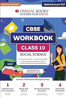 Oswaal CBSE Workbook Social Science For Class 10 - Latest for 2024-25 Session