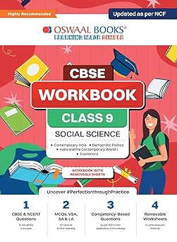 Oswaal CBSE Workbook Social Science For Class 9 - Latest for 2024-25 Session