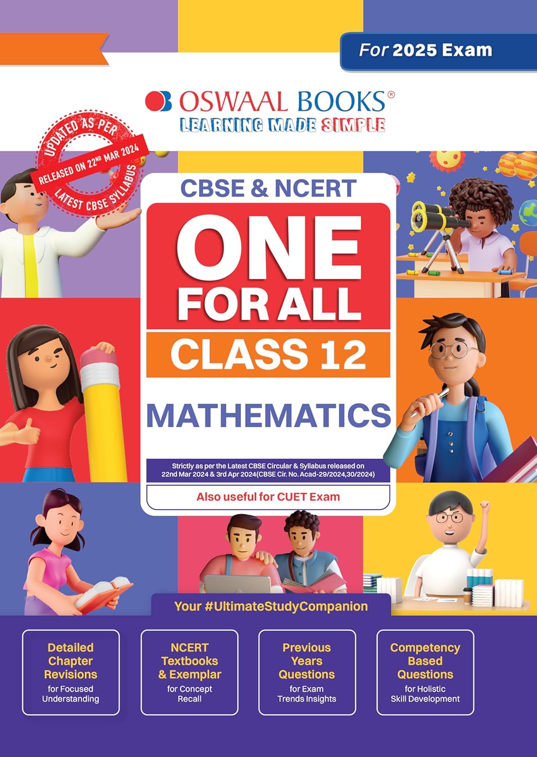 Oswaal CBSE & NCERT One for All Mathematics For Class 12 - For 2025 Examination