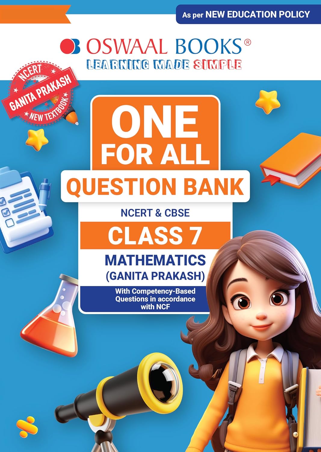 Oswaal CBSE & NCERT One for All Question Bank Math's, Science, Social Science & English - Set of 4 books - for Class 7 I Latest for 2026 Exam