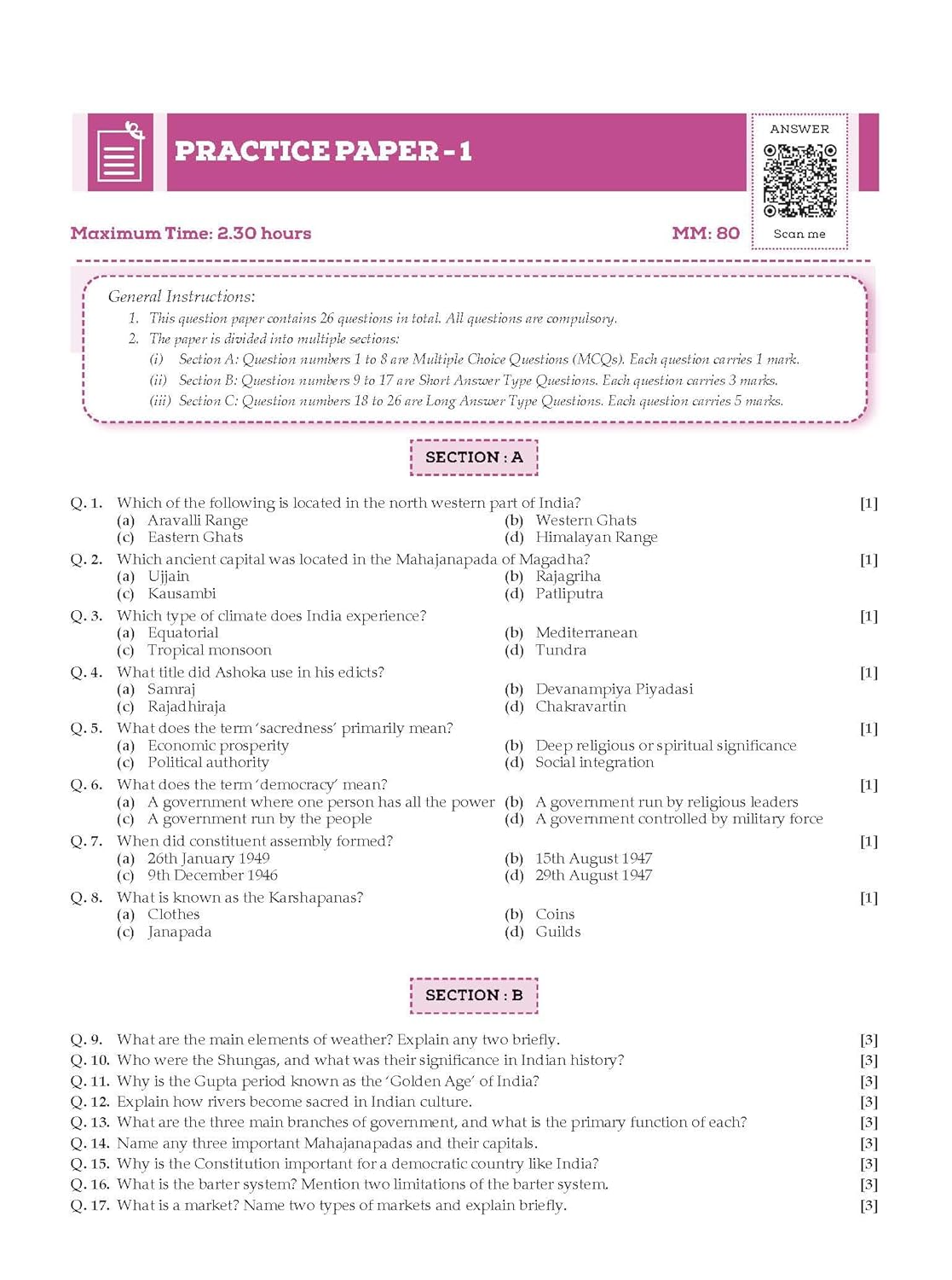 Oswaal CBSE & NCERT One for All Question Bank Math's, Science, Social Science & English - Set of 4 books - for Class 7 I Latest for 2026 Exam