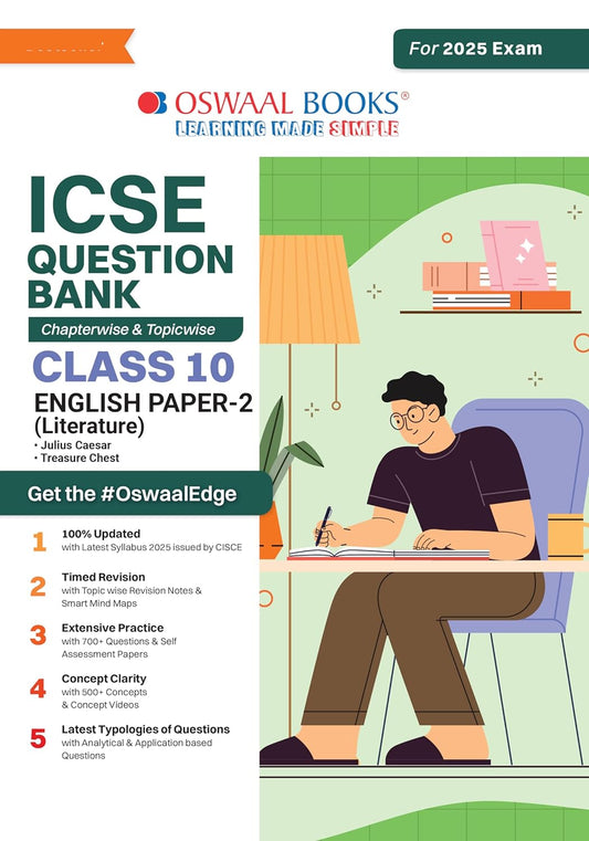 Oswaal ICSE English Literature Question Bank Class 10 Chapterwise & Topicwise Solved Papers For 2025 Examination (Paperback)