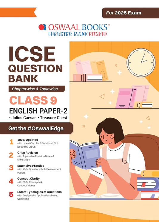 Oswaal ICSE English Literature Question Bank Class 9 Chapterwise & Topicwise  For 2025 Examination (Paperback)