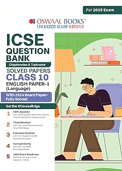 Oswaal ICSE Question Bank English Language Paper I For Class 10 - Latest for 2024-25 Session