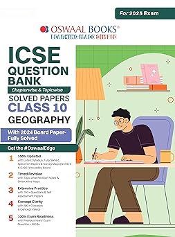 Oswaal ICSE Question Bank Geography For Class 10 - Latest for 2024-25 Session