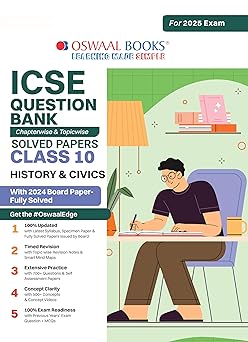 Oswaal ICSE Question Bank History & Civics For Class 10 - Latest for 2024-25 Session