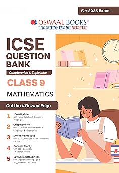 Oswaal ICSE Question Bank Mathematics For Class 9 - Latest for 2024-25 Session