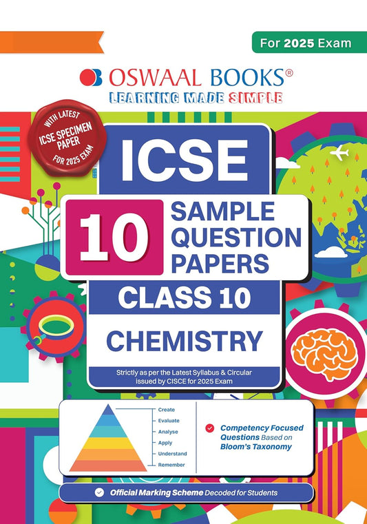 Oswaal ICSE 10 Sample Question Papers Chemistry For Class 10 - Latest for 2025 Board Exam's