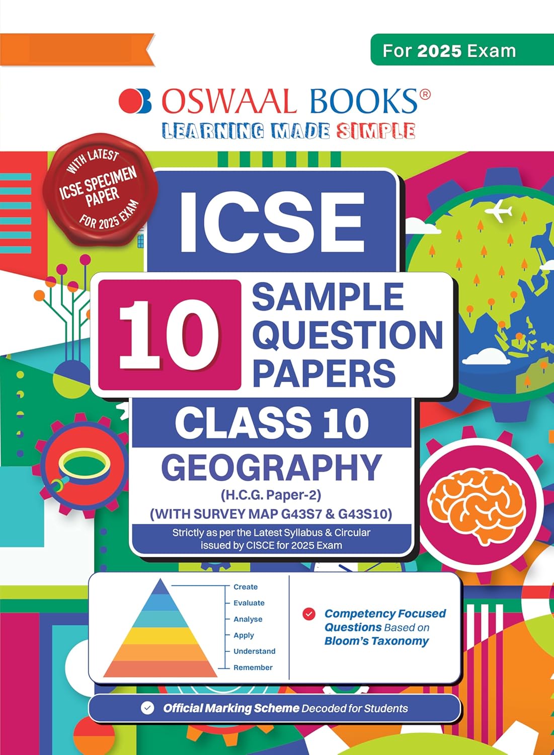 Oswaal ICSE 10 Sample Question Papers Geography For Class 10 - Latest for 2025 Board Exam's