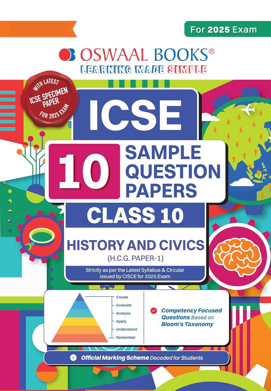 Oswaal ICSE 10 Sample Question Papers History & Civics For Class 10 - Latest for 2025 Board Exam's