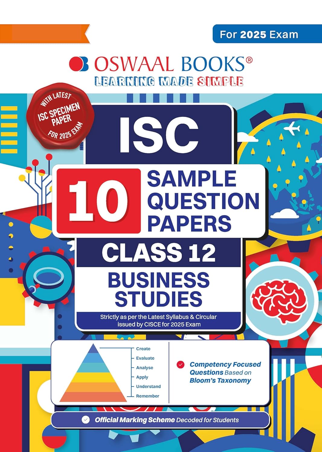 Oswaal ISC 10 Sample Question Papers Business Studies For Class 12 - Latest for 2025 Board Exam's