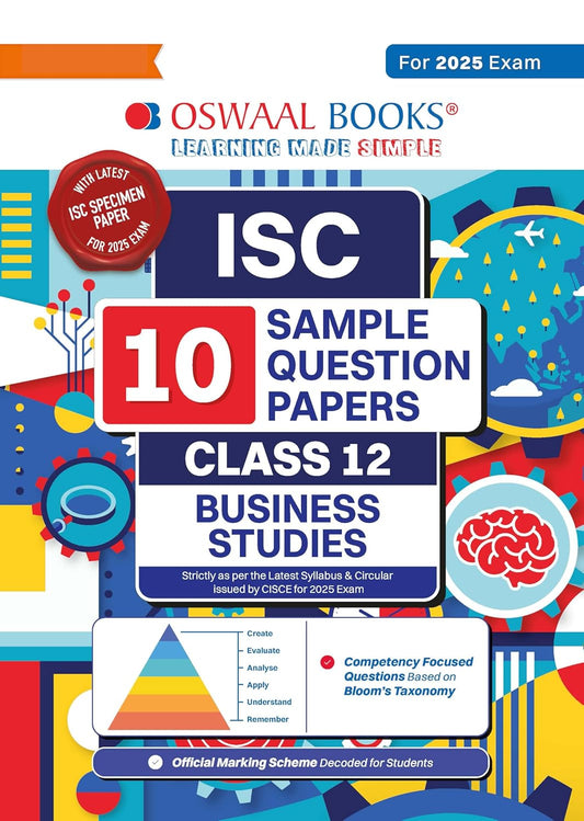 Oswaal ISC 10 Sample Question Papers Business Studies For Class 12 - Latest for 2025 Board Exam's