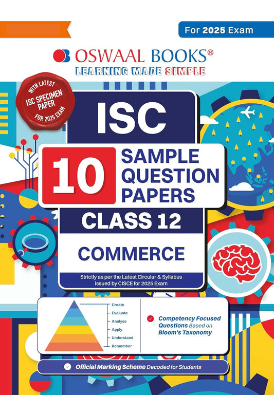 Oswaal ISC 10 Sample Question Papers Commerce For Class 12 - Latest for 2025 Board Exam's