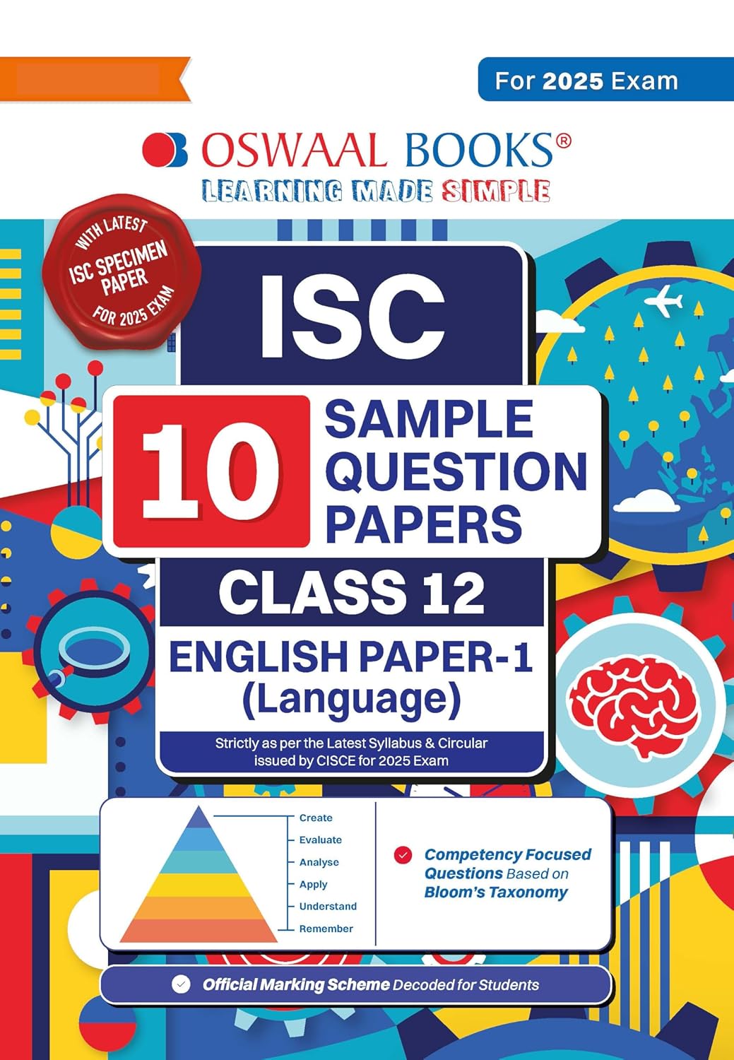 Oswaal ISC 10 Sample Question Papers English Paper 1 For Class 12 - Latest for 2025 Board Exam's