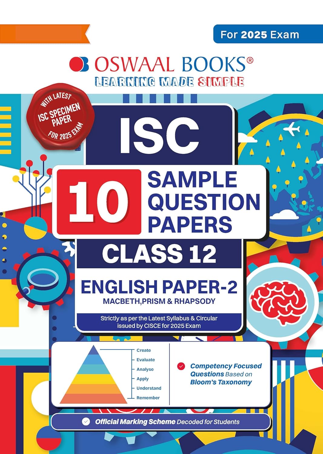 Oswaal ISC 10 Sample Question Papers English Paper 2 For Class 12 - Latest for 2025 Board Exam's