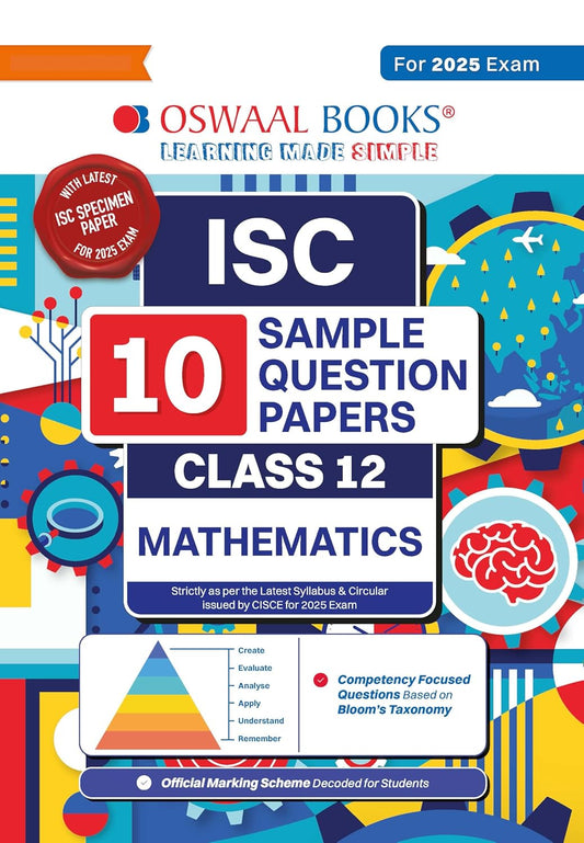 Oswaal ISC 10 Sample Question Papers Mathematics For Class 12 - Latest for 2025 Board Exam's