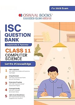 Oswaal ISC Question Bank Computer Science For Class 11 - Latest for 2024-25 Session