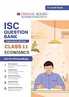 Oswaal ISC Question Bank Economics For Class 11 - Latest for 2024-25 Session