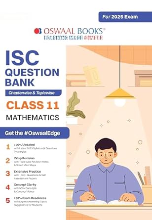 Oswaal ISC Question Bank Mathematics For Class 11 - Latest for 2024-25 Session