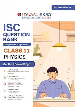 Oswaal ISC Question Bank Physics For Class 11 - Latest for 2024-25 Session