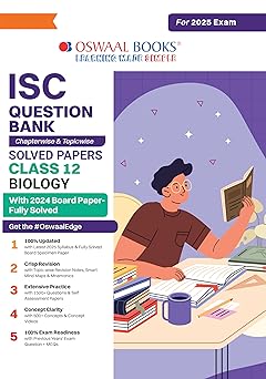 Oswaal ISC Question Bank Biology For Class 12 - Latest for 2024-25 Session