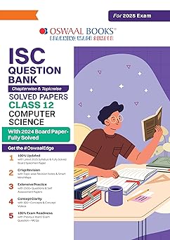 Oswaal ISC Question Bank Computer Science For Class 12 - Latest for 2024-25 Session