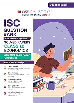 Oswaal ISC Question Bank Economics For Class 12 - Latest for 2024-25 Session