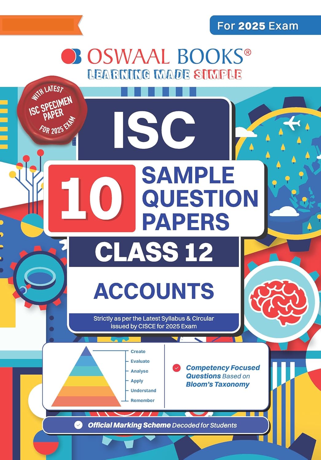 Oswaal ISC 10 Sample Question Papers Accounts For Class 12 - Latest for 2025 Session - Paperback