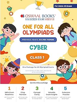 Oswaal One For All Olympiad Cyber For Class 1 - Latest for 2024-25 Session