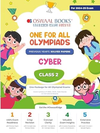 Oswaal One For All Olympiad Cyber For Class 2 - Latest for 2024-25 Session