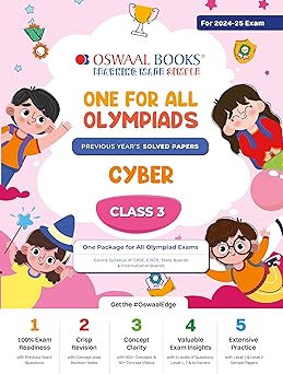 Oswaal One For All Olympiad Cyber For Class 3 - Latest for 2024-25 Session