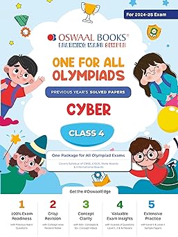 Oswaal One For All Olympiad Cyber For Class 4 - Latest for 2024-25 Session