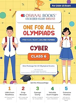 Oswaal One For All Olympiad Cyber For Class 6 - Latest for 2024-25 Session