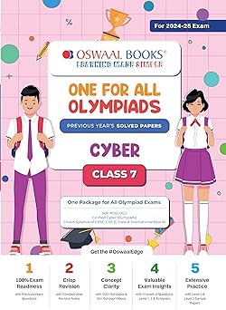 Oswaal One For All Olympiad Cyber For Class 7 - Latest for 2024-25 Session