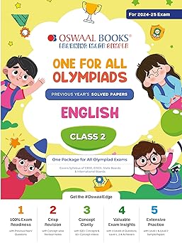 Oswaal One For All Olympiad English For Class 2 - Latest for 2024-25 Session