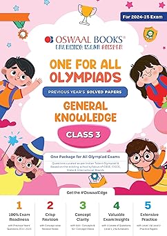 Oswaal One For All Olympiad General Knowledge For Class 3 - Latest for 2024-25 Session