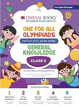 Oswaal One For All Olympiad General Knowledge For Class 5 - Latest for 2024-25 Session