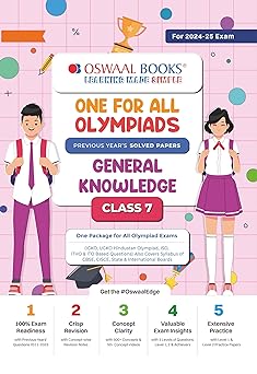 Oswaal One For All Olympiad General Knowledge For Class 7 - Latest for 2024-25 Session