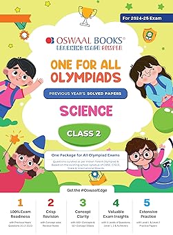 Oswaal One For All Olympiad Science For Class 2 - Latest for 2024-25 Session